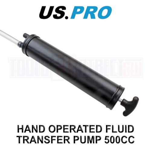US PRO Tools Hand Operated Fluid Transfer Pump 500CC Metal Body & 2.5M Hose 5046